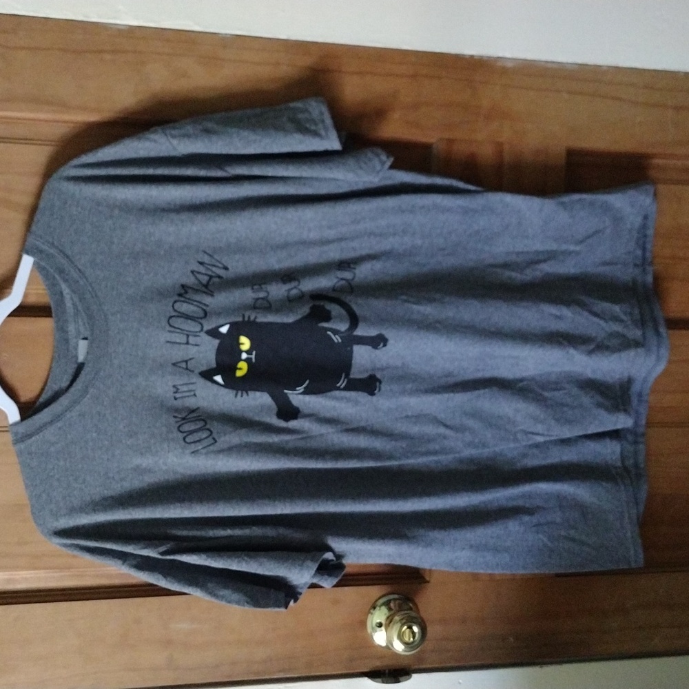 Funny XL mocking black cat T-shirt